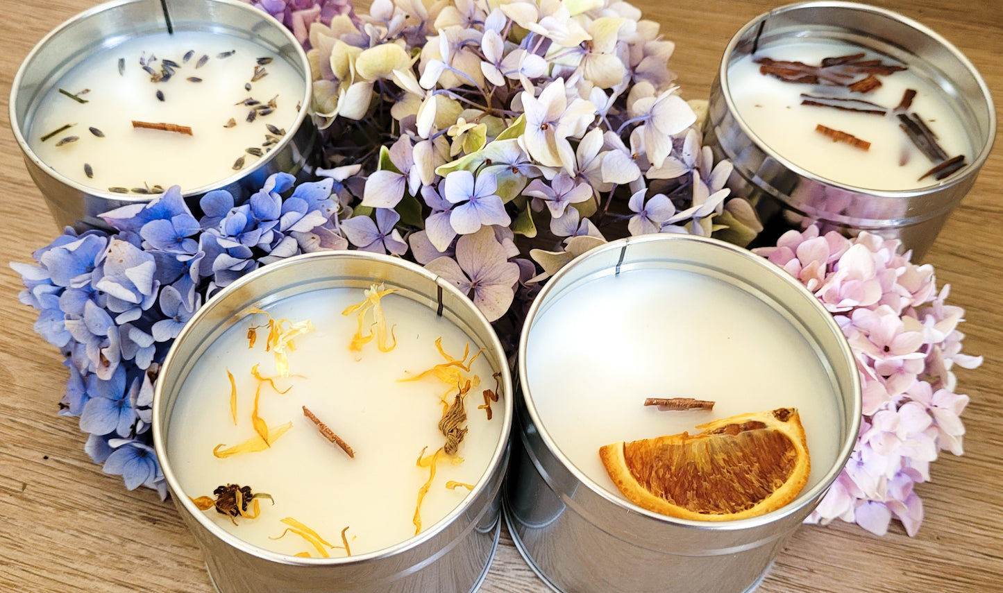 Fresh Linen Botanical Soy Wax Candle, with Wooden Wick