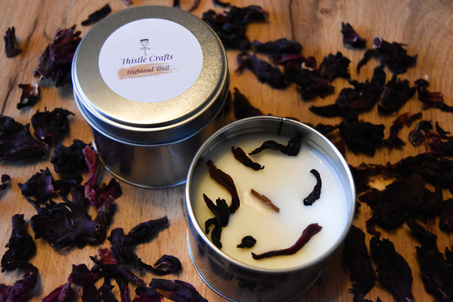 Highland Trail Botanical Soy Wax Candle, with Wooden Wick