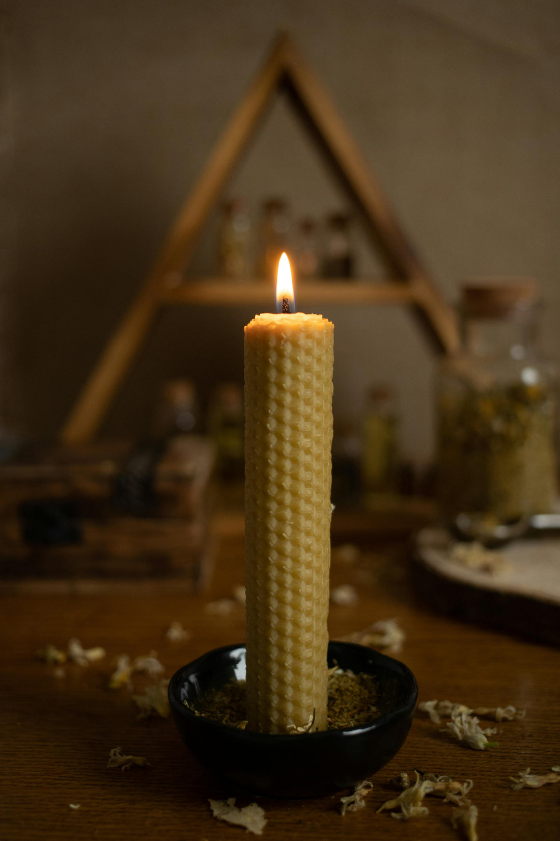 Beeswax candle